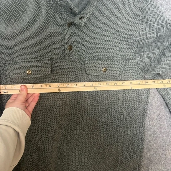 Taylor Stitch Men Size 40 Medium Slate Grid Pullover Fleece Jacket - Picture 4 of 7